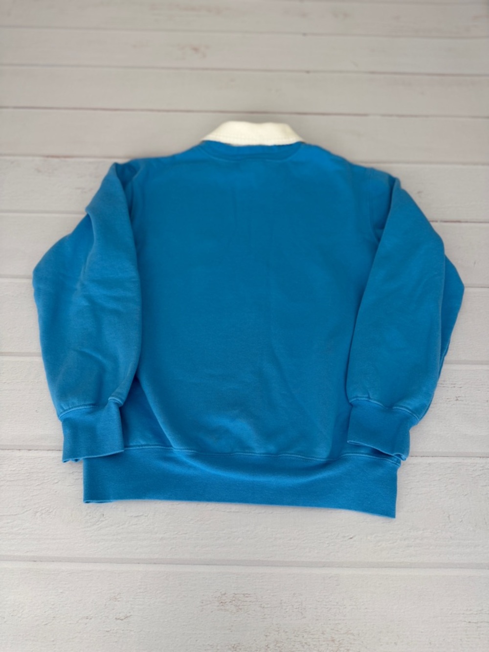 Southern Lady Vintage 90s Blue Embroidered Deer Sweatshirt Collared Women’s S - Picture 8 of 9